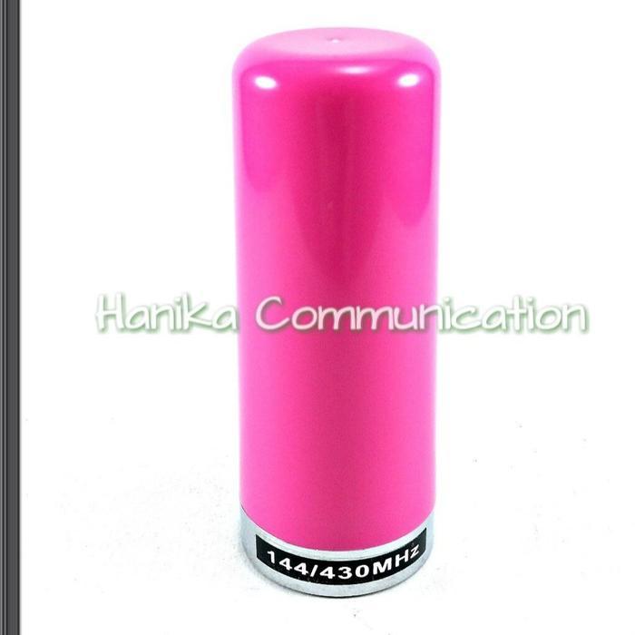 UNIER ANTENA RADIO RIG MOBIL PELOR DUALBAND PINK MERAH MUDA PENDEK
