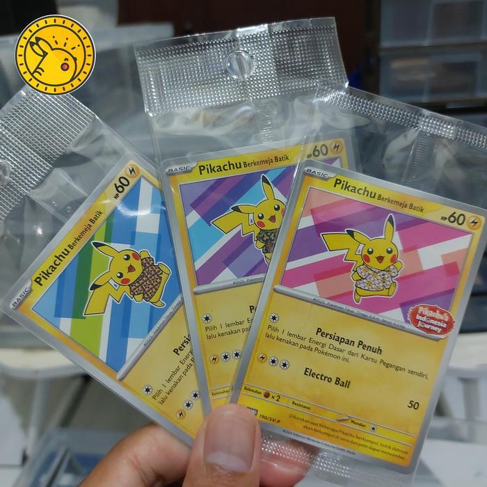 Pikachu Batik Pikachu Berkemeja Batik Promo Sealed Pokemon TCG Indonesia