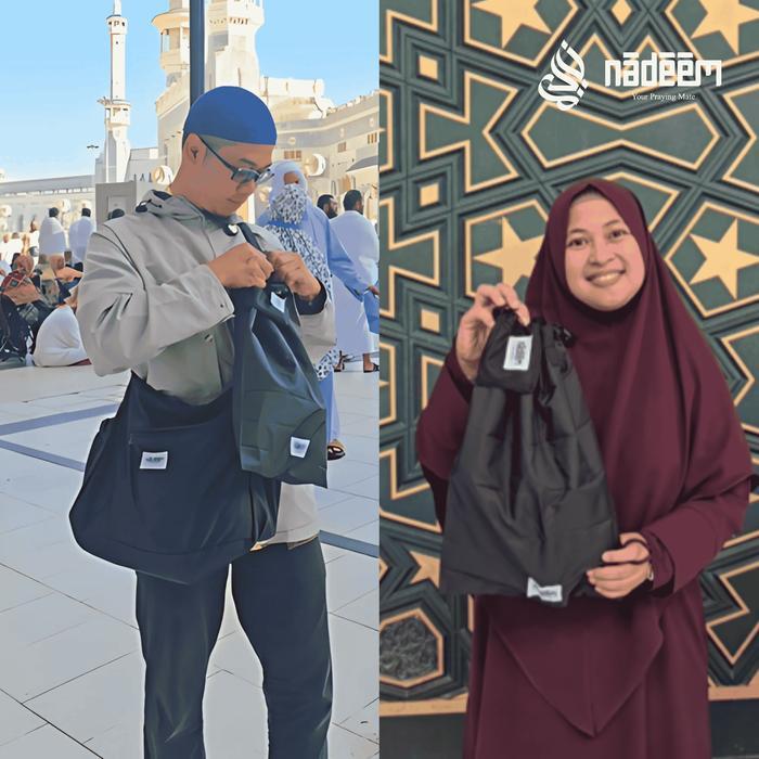 Nadeem - Huda Shoes Bag Tas Lipat Pouch Kantong Sendal serut Traveling Perlengkapan Haji umroh