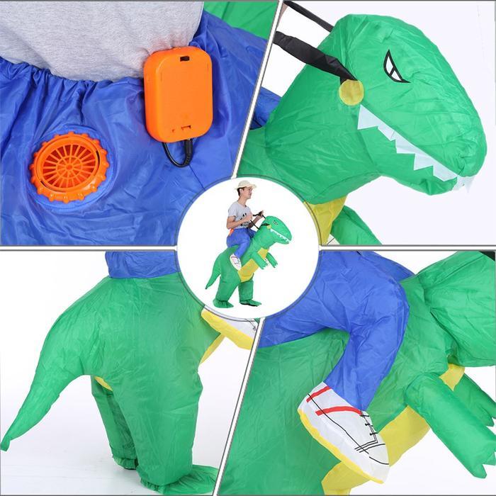 Beanabell Kostum Dino Pesta Cosplay Halloween Dinosaurus Anak Dewasa Ultah Badut Lucu Ultah