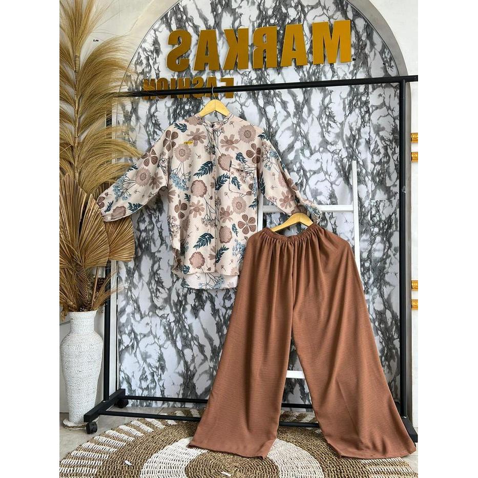 Zahra Ii Set Motif Crinkle L Oneset Motif Crinkle Cey Airflow Premium I Motif New Atasan Baju