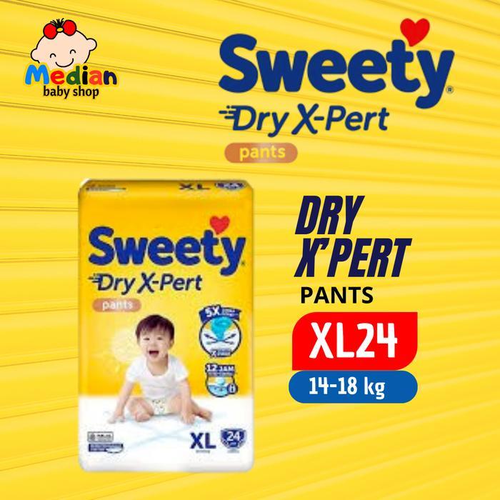 Sweety Dry X-Pert Popok Perekat Celana NB24 S38 M32 L28 XL24 XXL20 Pampers Bayi Newborn