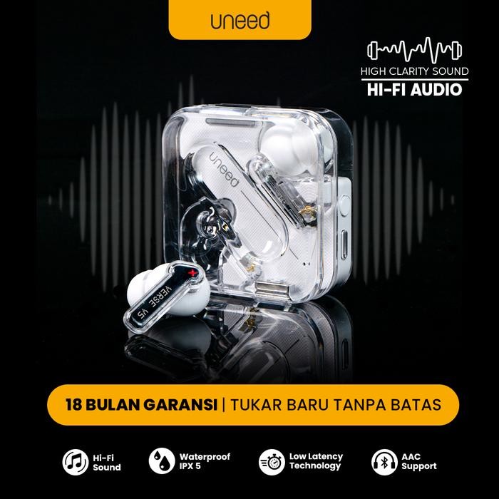 Uneed Verse V5 TWS Bluetooth 5.1 Earphone Low Latency Original