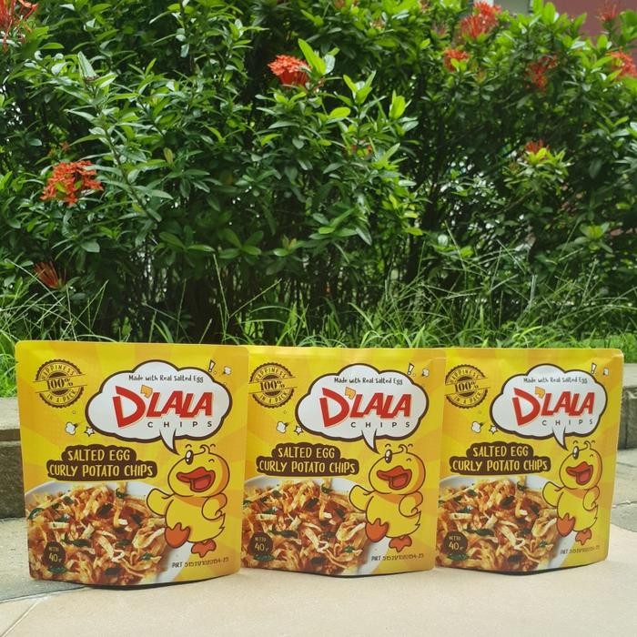 

DLALA SALTED EGG CURLY POTATO CHIPS 40 GRAM BUNDLE 3 SET HALAL