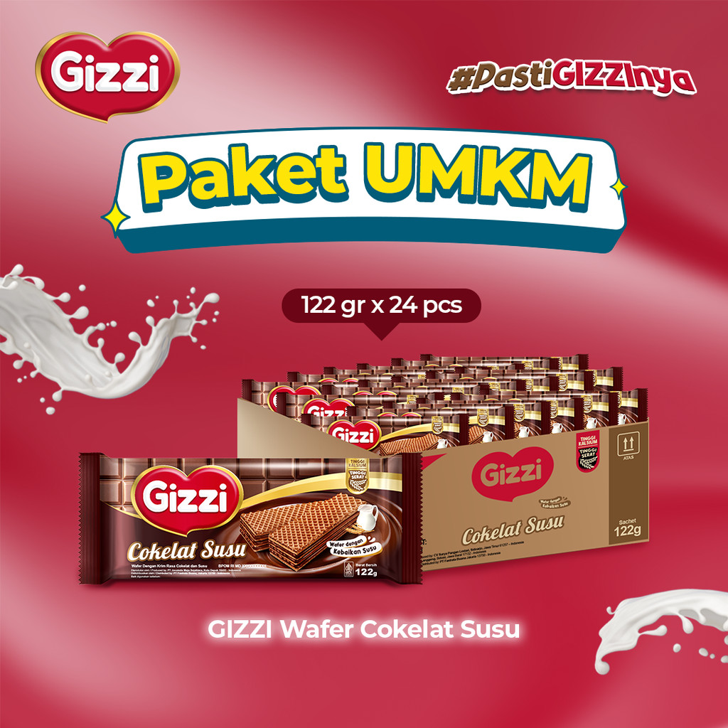 

Paket UMKM GIZZI Wafer Cokelat Susu 122