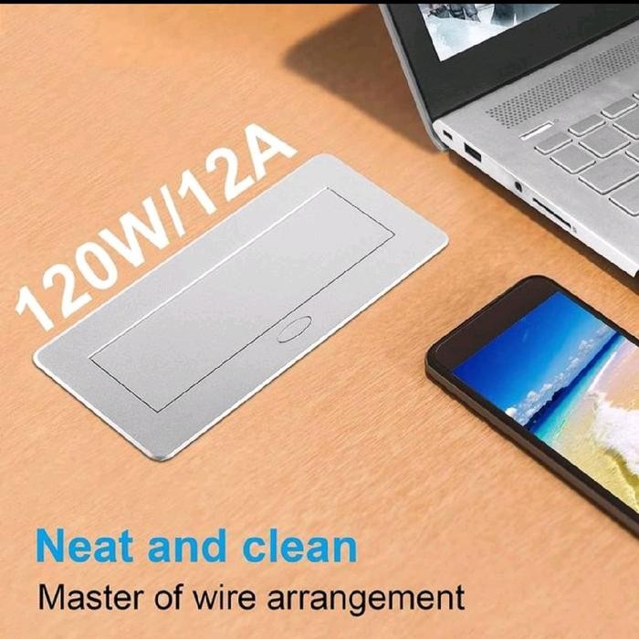 Grosir Stop Kontak Colokan Meja Plug Masuk Meja 3 Lubang Stop Meja Kantor Meeting Kabel Terlariss 