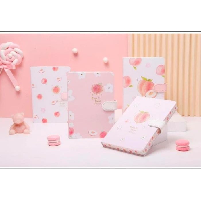 

Bisa Termin! Notebook Buku Catatan Harian Kekinian Peach Agenda Kunci Magnet Garis