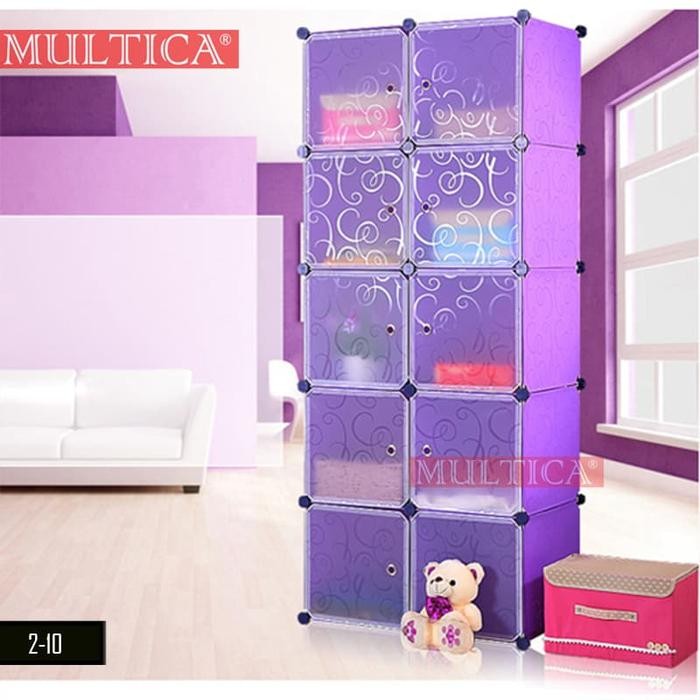 Multica Lemari Baju Pakaian Plastik Kos Anak Storage 2-10 Clear