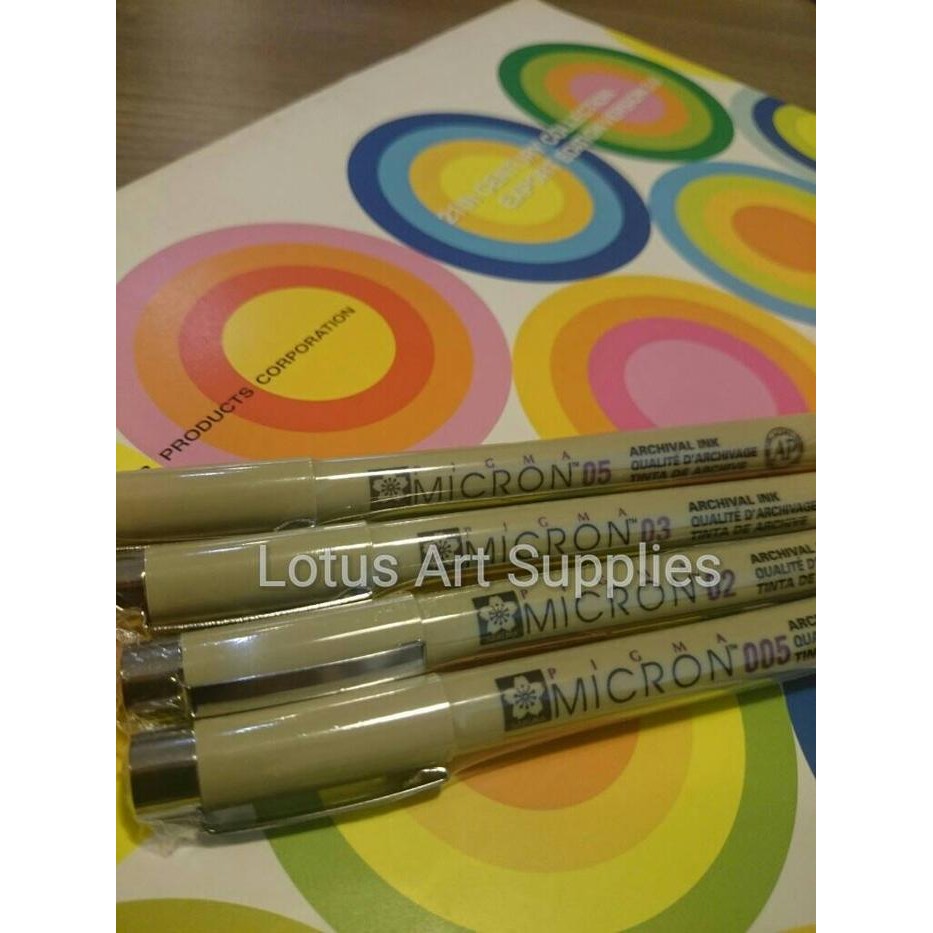 

Bisa Gosend! Sakura Pigma Black Micron Drawing Pen 01 - 02 - 03 - 04 - 05 - 08