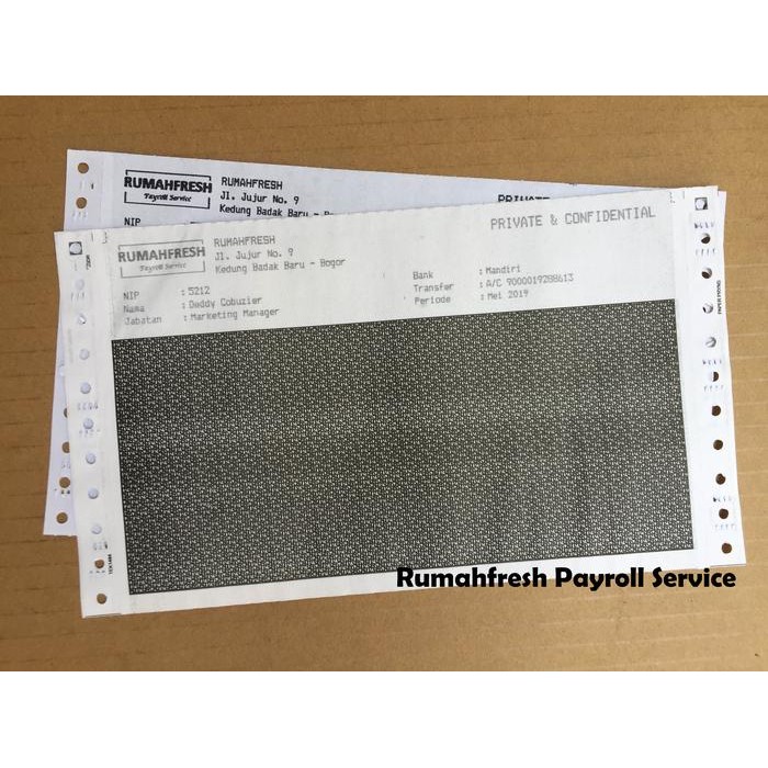 

Pilihan- Cetak Blanko Kertas Continous Slip Gaji 3 Rangkap (Carbonize)