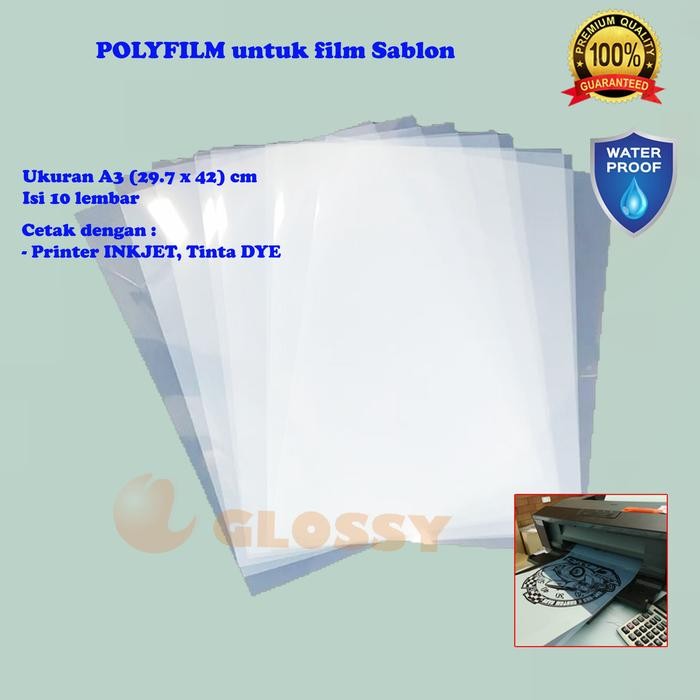 

Pilihan- Polyfilm Sablon Inkjet Waterproof A3