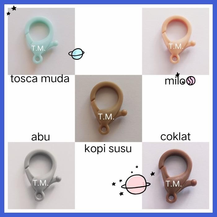 

Kokot Udang Warna Plastik - Kait Kalung Gelang Masker - Cantolan Mask