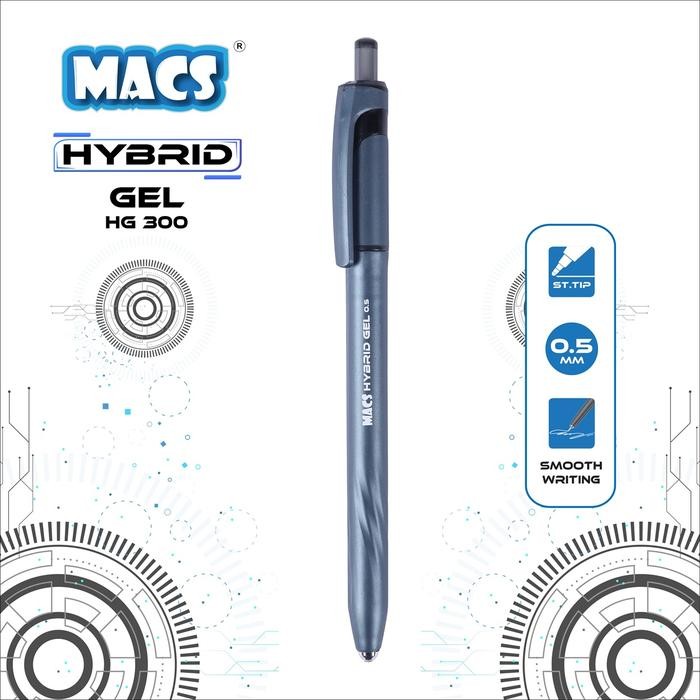 

MACS Hybrid Gel Pen HG 300 - Black ( Pulpen / Pena / Ballpoint )