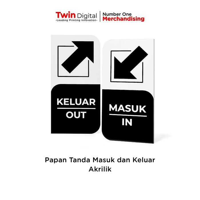 

Papan Tanda Masuk dan Keluar Akrilik - Sign Notice In and Out Potrait