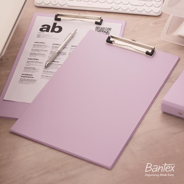 

Bantex Clipboard / Papan Jalan / Papan Ujian Folio Light Lilac 4205 24
