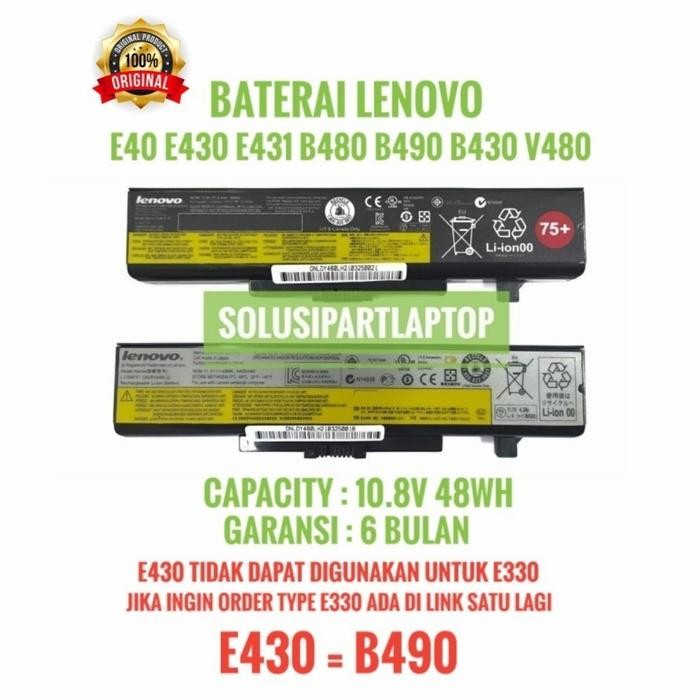 BATERAI G480 B480 B490 G410 G400 G405 Y480 Z480 E430 COMBI O2