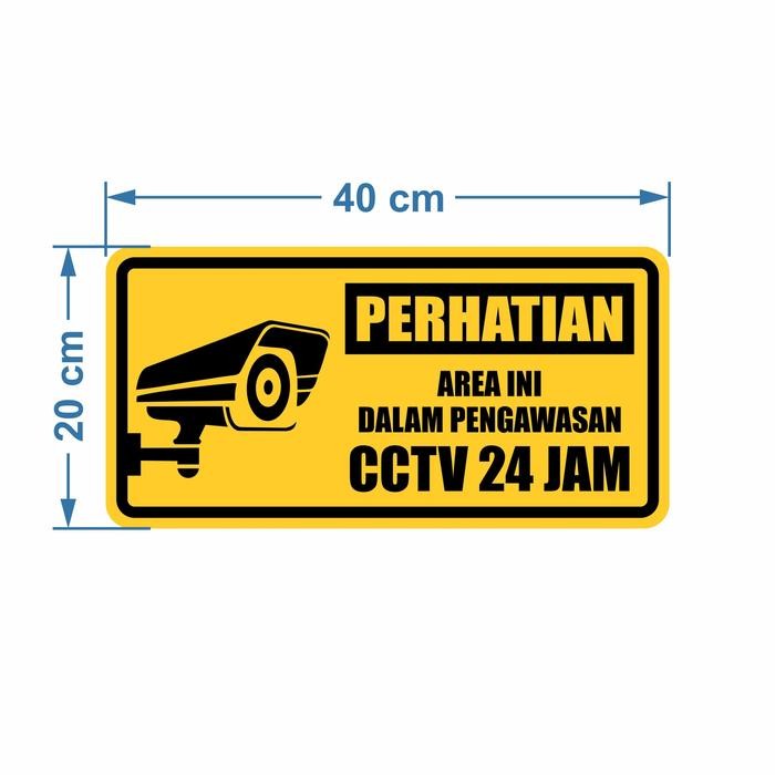 

RAMBU SIGN PLANG PENGAWASAN CCTV 40CM X 20CM AREA CCTV PLAT ALUMUNIUM