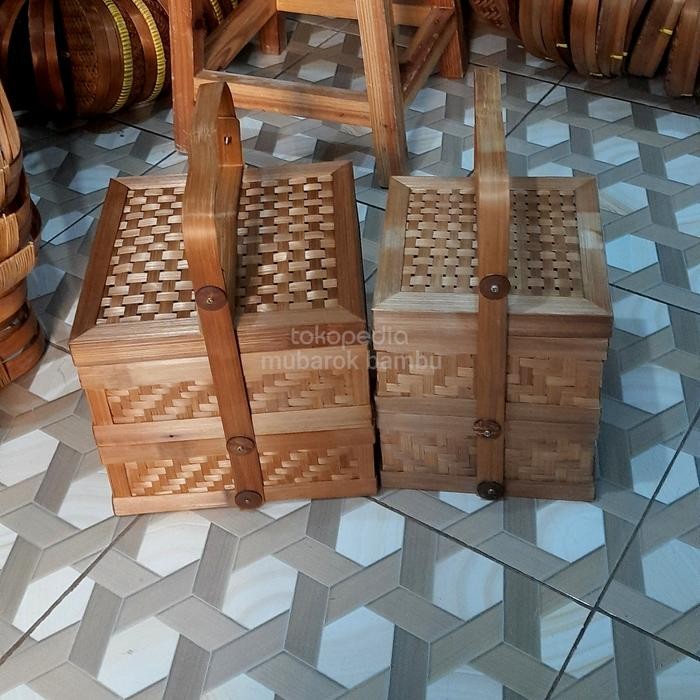 rantang bambu kotak susun 2