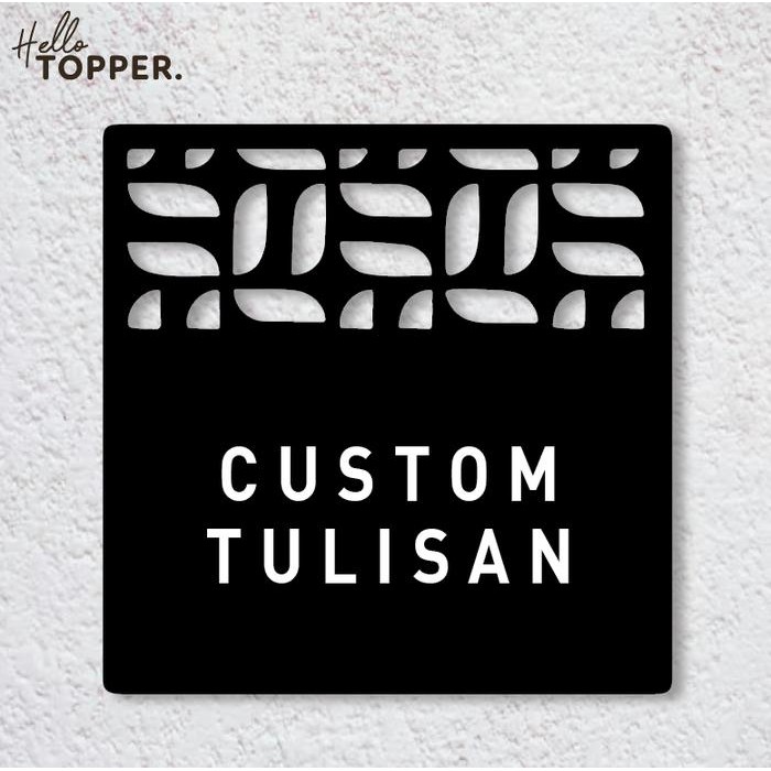 

JUAL Custom Tulisan Sign Board Acrylic Kotak Motif Akrilik UV Print Sign Board Papan Label Pattern