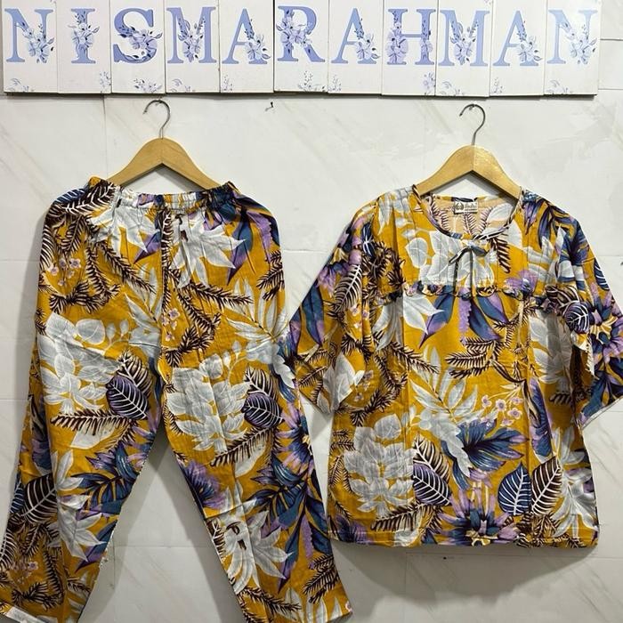 Pilihan- Setelan Cp Batik Indra Rayon Ukuran Dewasa - Tangan 3/4 , Celana Panjang