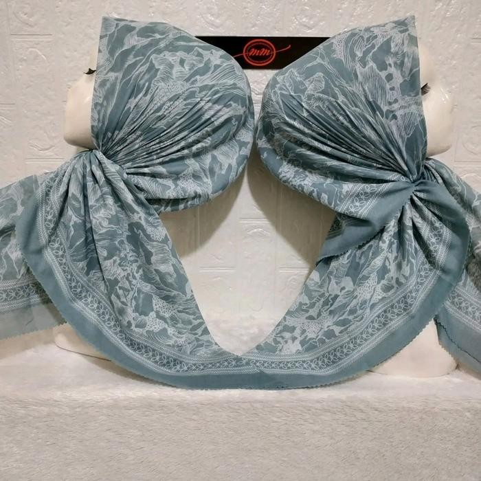 Hijab Segi Empat Voal Motif Kirana Mint