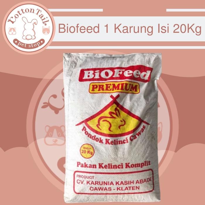 Pilihan- Makanan Kelinci Premium Biofeed 20Kg 1 Karung Pelet Kelinci 20 Kg