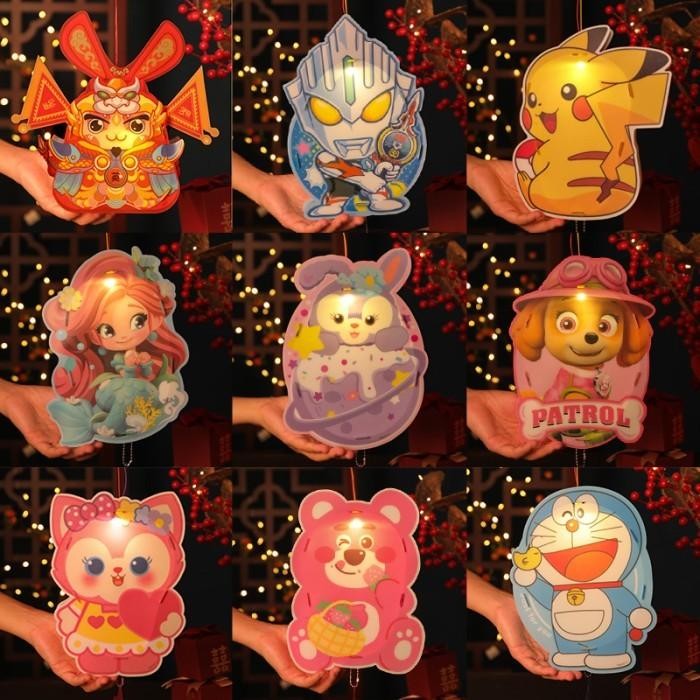 Pilihan- Lampu Lampion Imlek Diy Lampion Gantung Kartun Anak Kado Dekor Sincia Ornamen Imlek