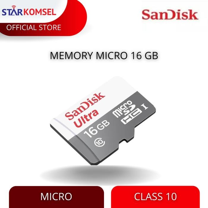 Terbaik Memory Micro Sandisk Original 16Gb (Memory Hp / Memori Kamera) 100% Ori