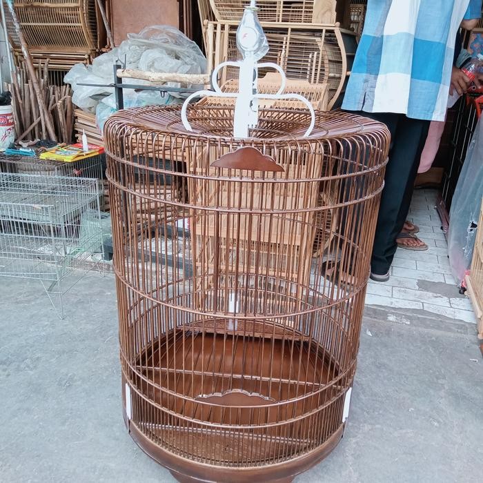 sangkar/kandang murai Rafi no2 warna hitam full airbrush (gojek /grab)
