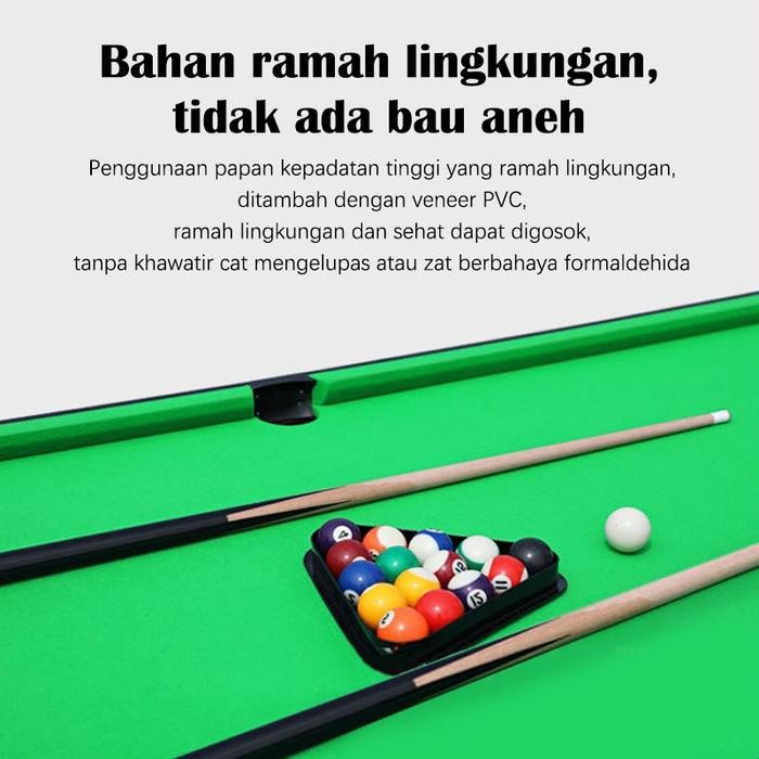 Mini Pool Table Lipat Kaki / Meja Billiard Mini / Billiard Table Bonus /Mini Pool Table Lipat 182Cm