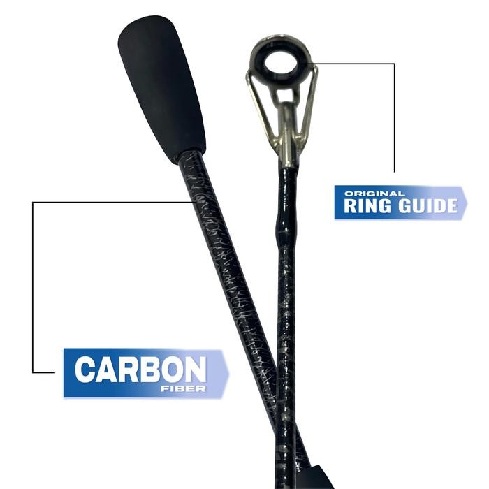 1 Set Joran Pancing Spinning Carbon Fiber Praktis Serat Karbon Kuat Aquapro Paket Reel Pancing