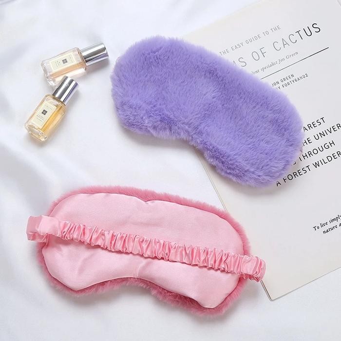 

Sleep Mask Penutup Mata Tidur Bulu Motif Polos Anak/Dewasa