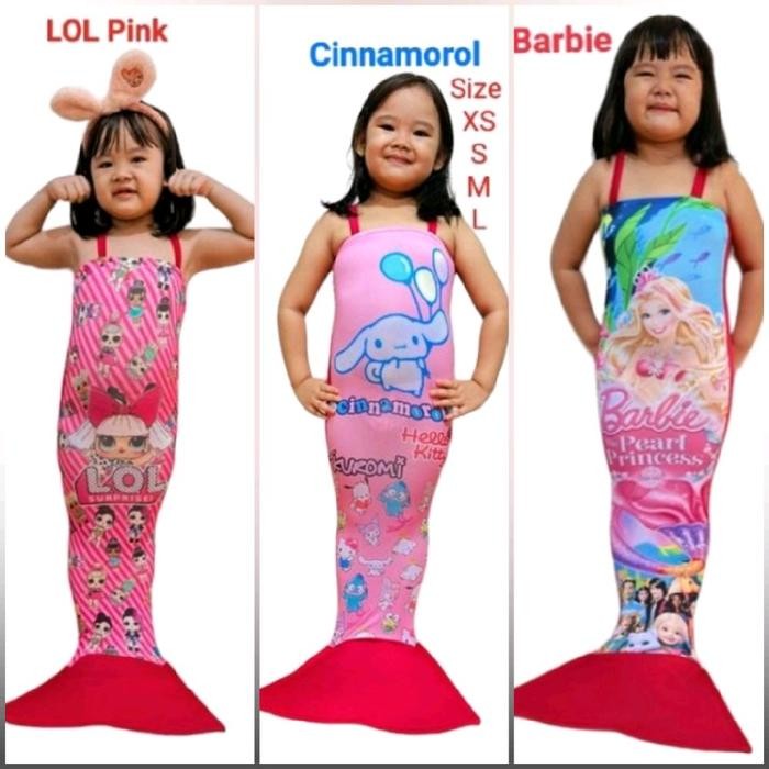 SIAPKIRIM Baju Renang Anak Mermaid Anak LOL Bar Cinonrol BTS / Kostun Mermaid Anak / Baju Mermaid