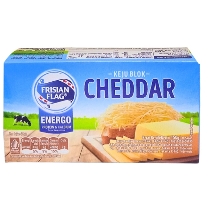 

S26339 FRISIAN FLAG BLOK CHEDDAR KEJU 150GR MAJU BERSAMA (20250910)