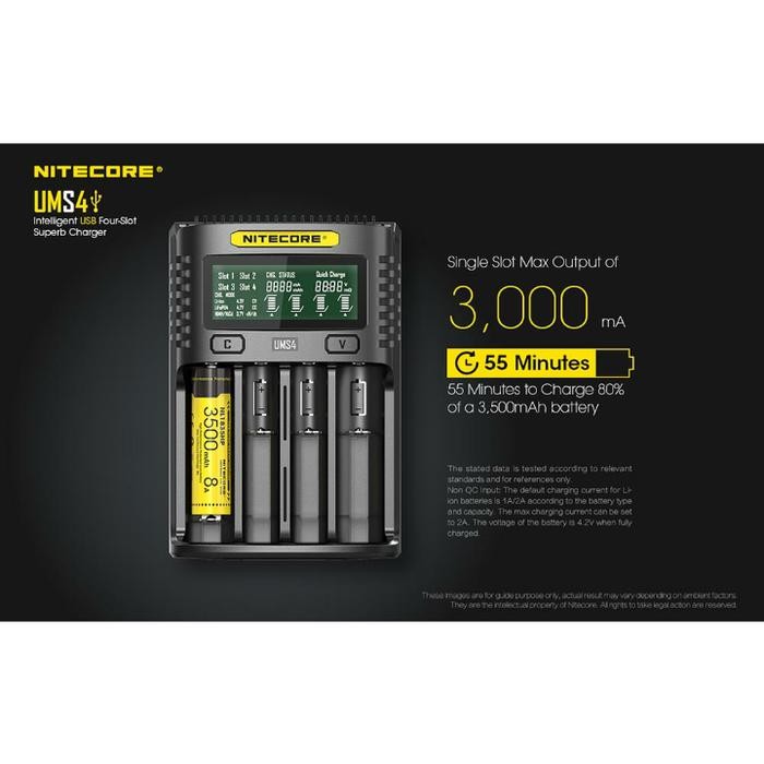 Nitecore Charger Battery 4 Slot Ums4