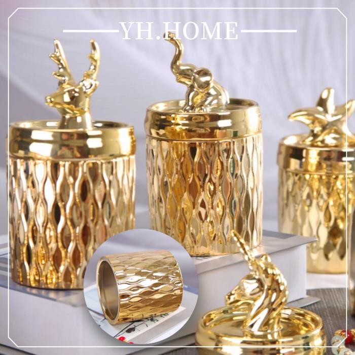 Ready Toples Makanan Serbaguna Toples Kedap Udara Toples Estetik Toples Kedap Udara Toples Gold