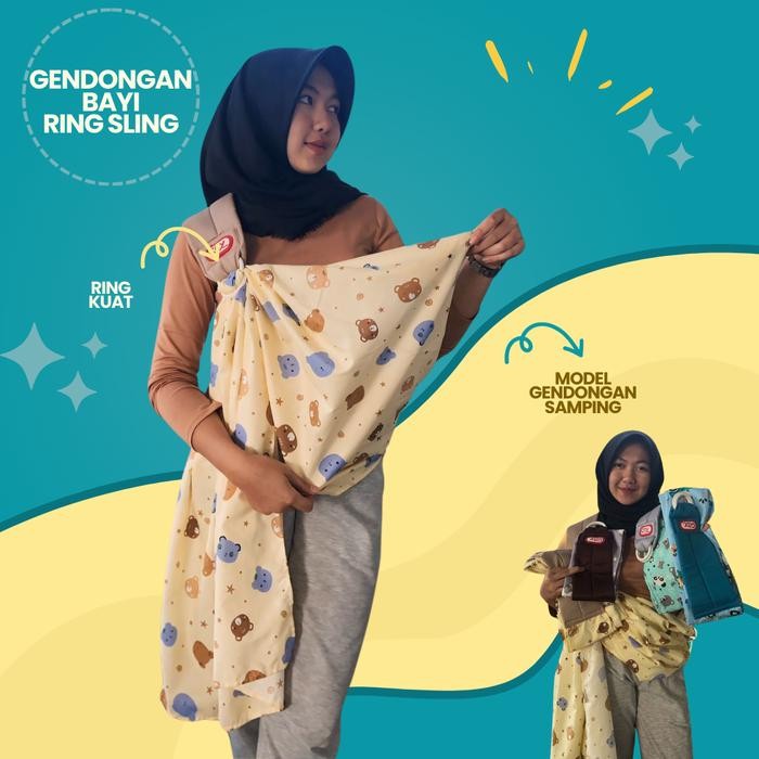Gendongan samping Bayi Gendongan Ring Sling Multifungsi