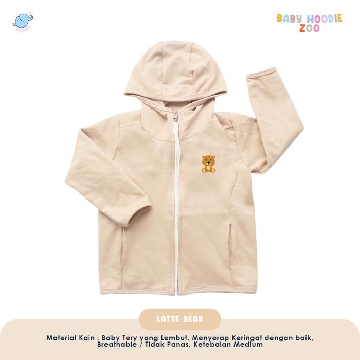 Pilihan- Elephas Baby Hoodie Zoo Series - Jacket Hoodie Anak Premium Bahan Baby Terry Knit