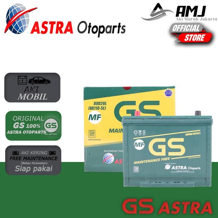 Gs Mf Astra Aki Mobil Ford Escape 80D26L - 70 Ah Aki Kering