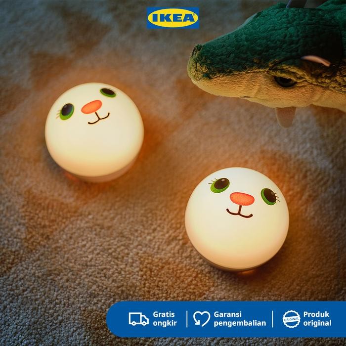 IKEA KORNSNO Lampu Tidur Baterai LED Motif Kelinci Plastik