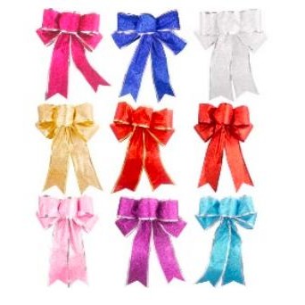 Pita Natal Hias Siap Pakai Pita Dekor Hampers Pita Tarik Natal Glitter