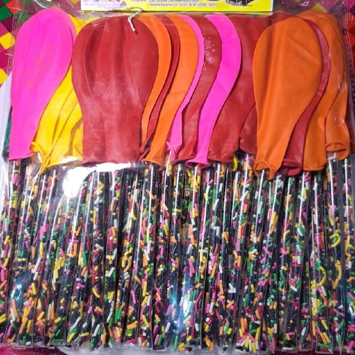 

BALON PESTA MESIS isi 60biji Candy Food Snack Makanan Cemilan Kering