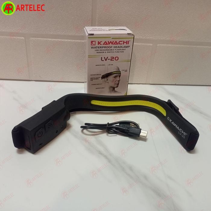 Ready Senter Kepala KAWACHI LV-20 LV20 Slim COB LED 20W Senter Sepeda