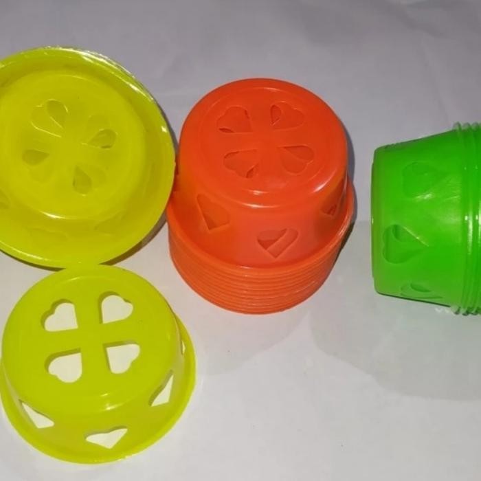 Cetakan bolu kukus plastik pendek 12pcs