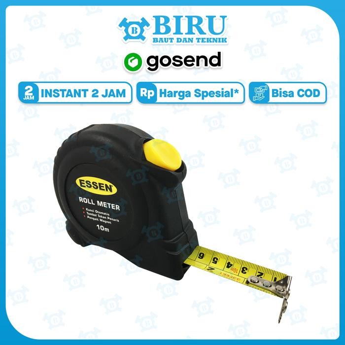 ESSEN Meteran Tukang Bangunan Roll 10 Meter 10 M