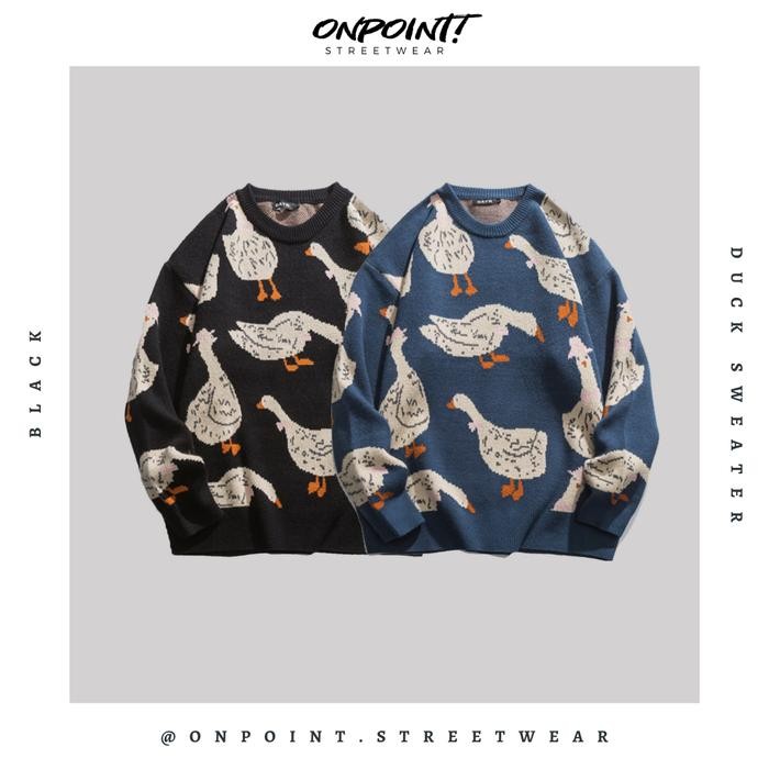 Duck sweater - sweater pria distro sweater pria keren sweater pria polos sweater pria muurah sweater