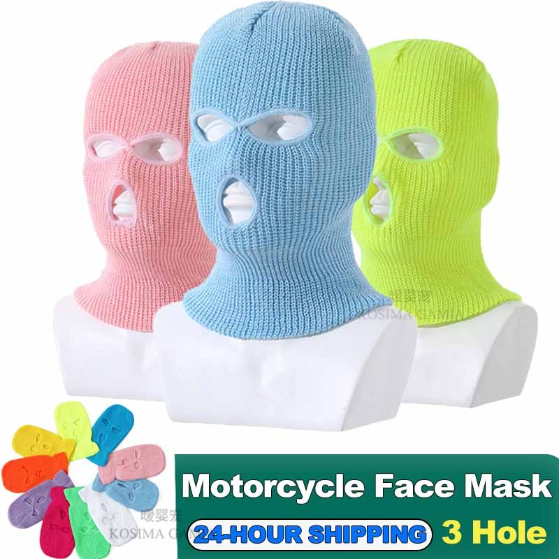 Motorcycle Face Mask Army Tactical Mask 3 Hole Full Face Mask Ski Mask Winter Cap Balaclava Motorbik