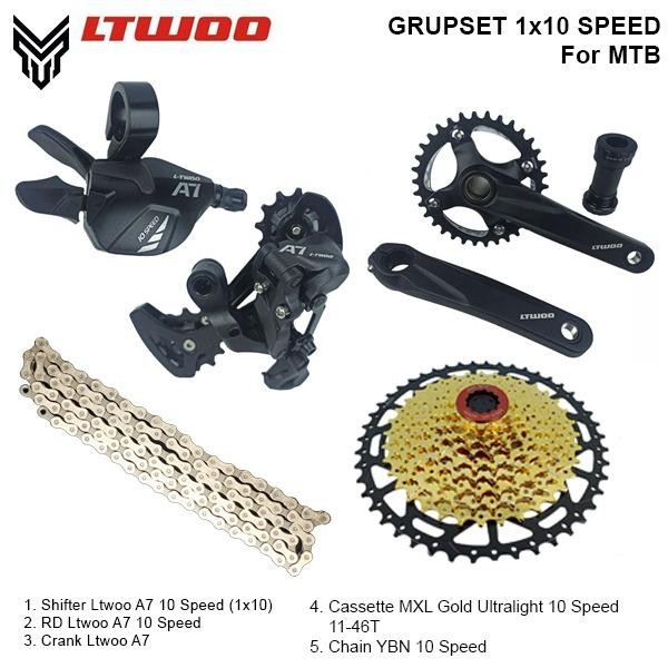 LWTOO Groupset A7 Sepeda MTB Downhill FR 1 X 10 Speed