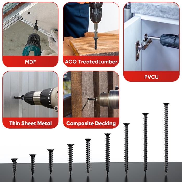 KUALITAS Mitsushi Skrup Gypsum Baja Baut Skrup Kayu Drywall Screw Kepala silang kayu panjang