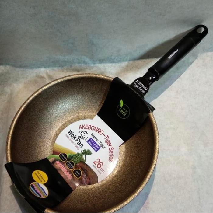 Terbaik Wok Teflon Tiger Akebono Korea Panci Marble 24Cm 100% Ori